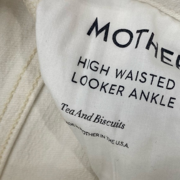Mother The Looker high waisted ankle Tea and biscuits Cream Jeans size 25 - Picture 7 of 9